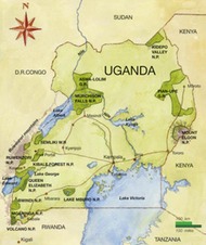 uganda map